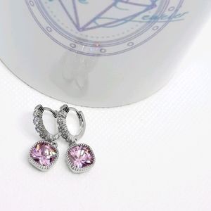 Pink Ice Dangle Earrings